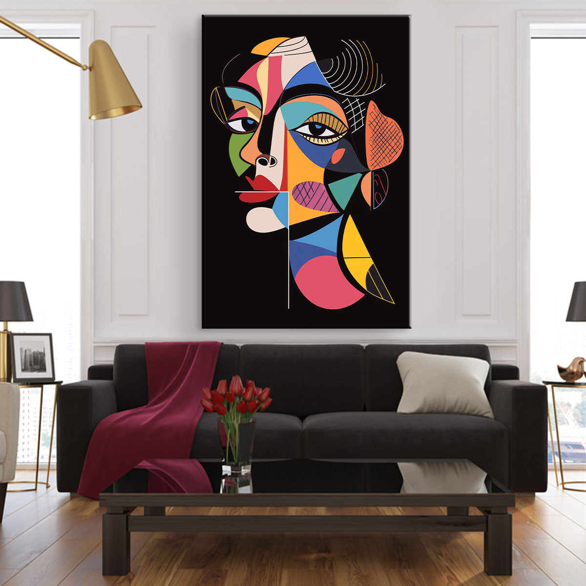 Geometric Art Style Portrait Persona Canvas