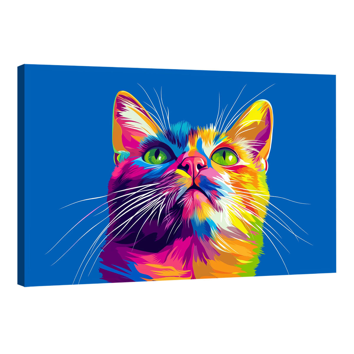 Pop Art Kitty With Green Eyes Wall Art