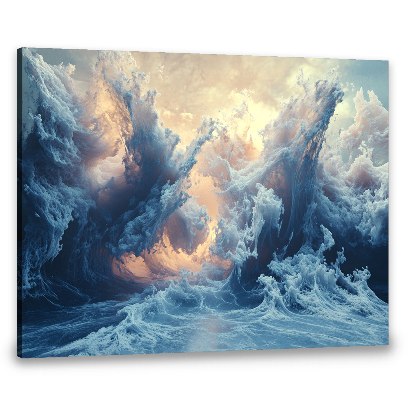 Tidal Majesty Seascape Abstract Canvas Wall Art