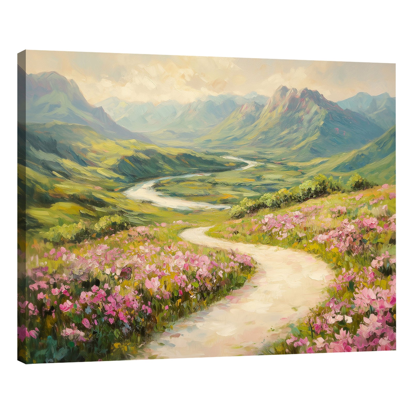 Blooming Valley Pathway Fine Arts Print