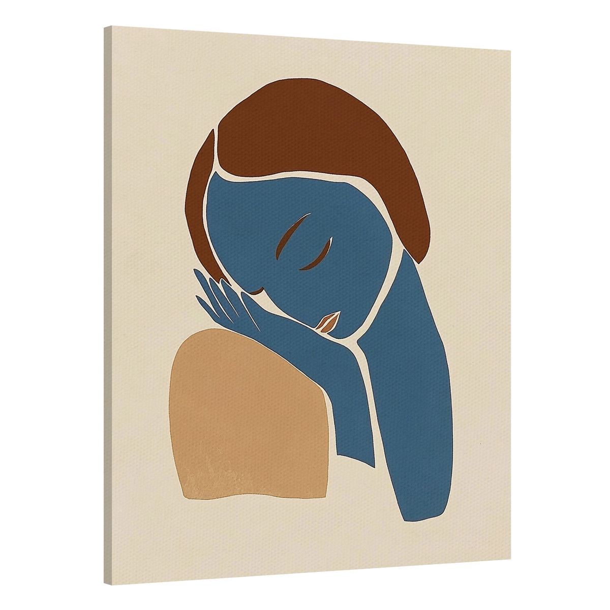 Minimalist Female Portrait Abstract Wall Art