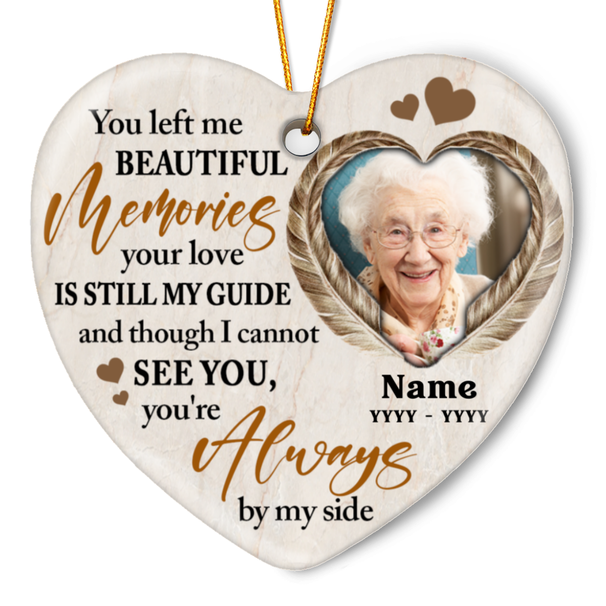 Sympathy Gift For Loss Of Loved One Customized Ceramic Ornament