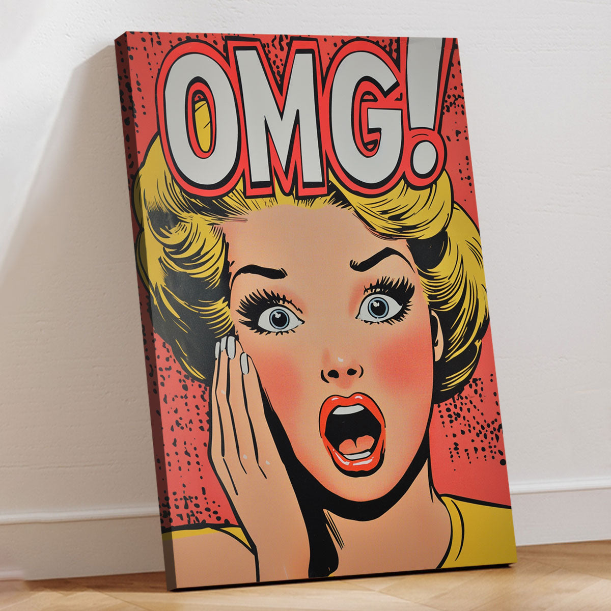 Pop Art Woman Wall Art Comic Style Portrait