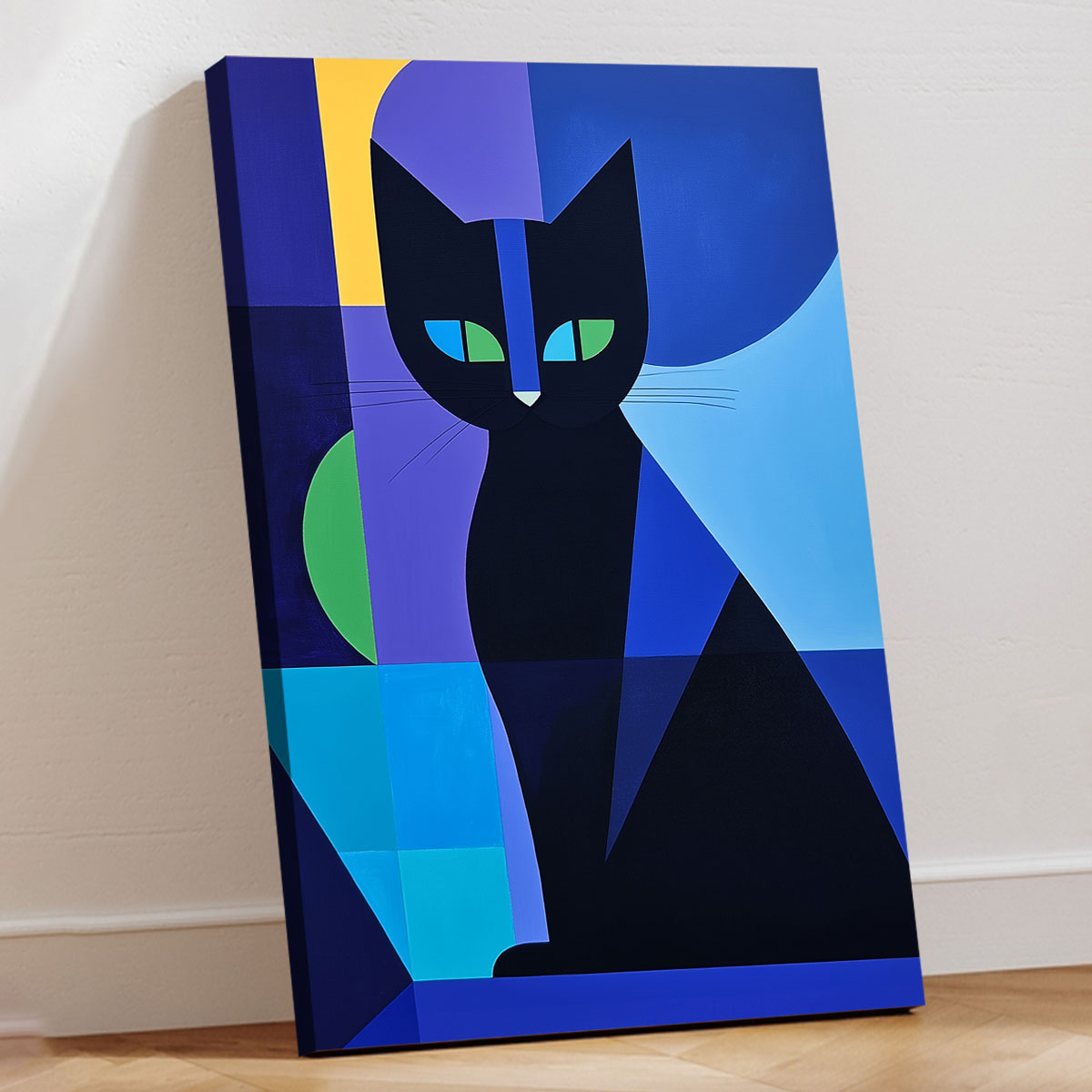 Geometric Art Cat Animal Wall Art Decor