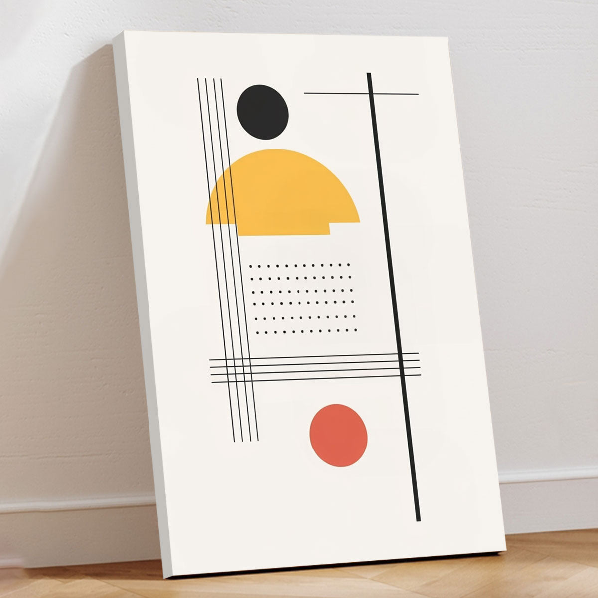 Bauhaus Inspired Geometric Art Canvas