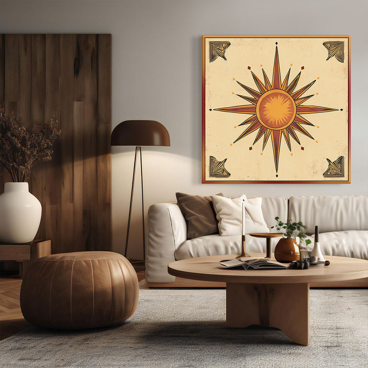 Ornate Compass Rose Boho Wall Decor