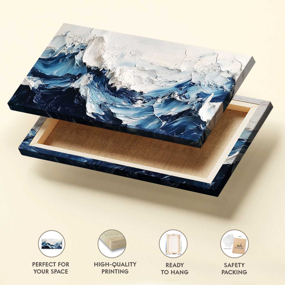 Stormy Sea Canvas Fine Arts Print