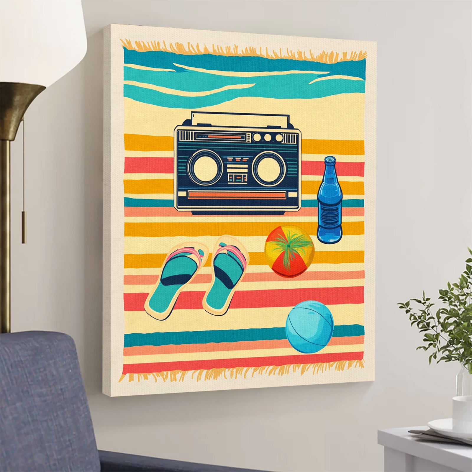 Retro Sunny Beach Vibes Vintage Artwork