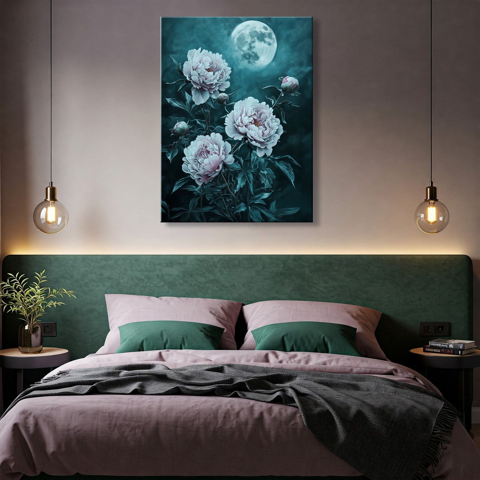 Soft Pastel Peonies Fine Art Floral Canvas Print