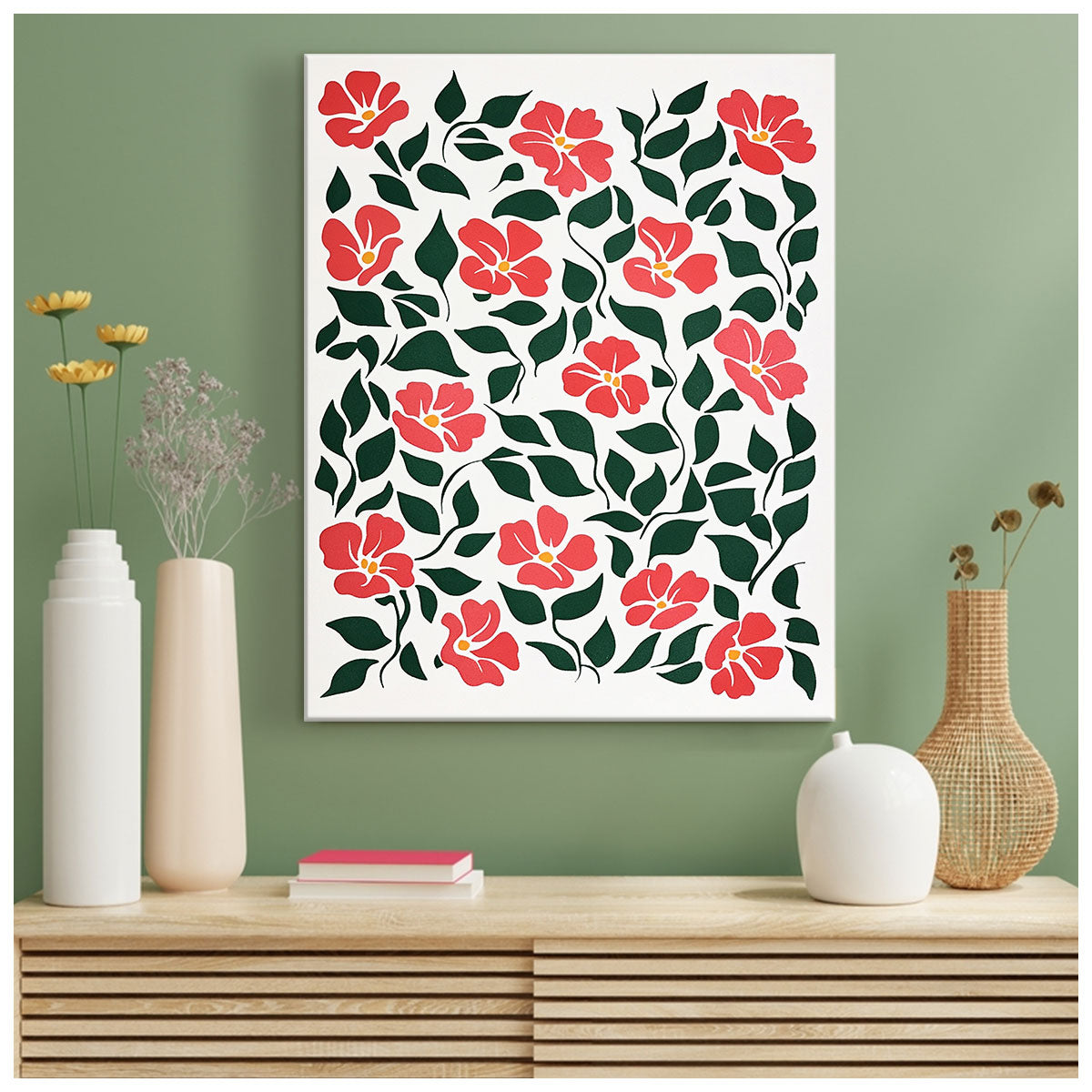 Eye-Catching Flower Pattern Boho Wall Decor