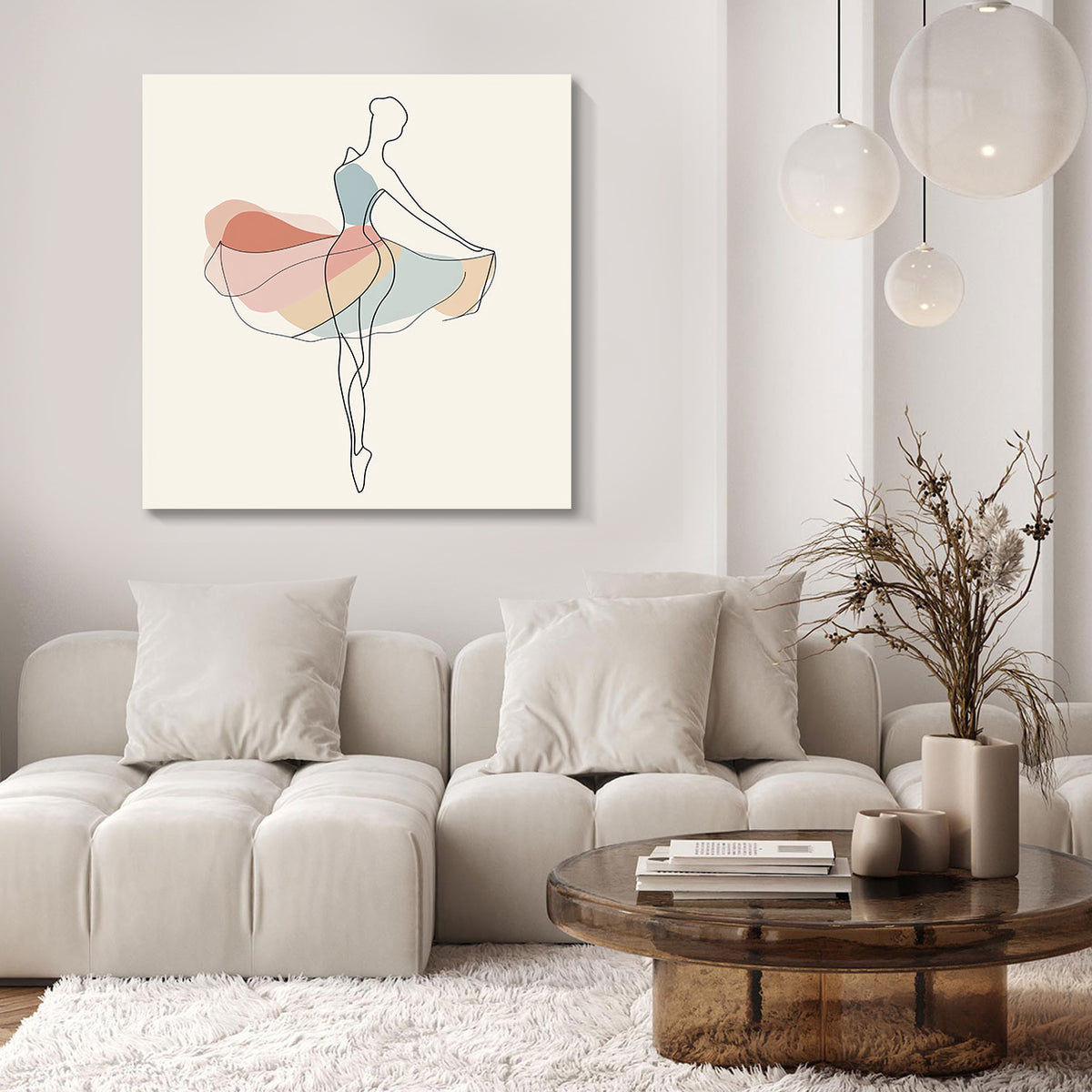 Ballet Dress Minimalist Canvas Wall Art