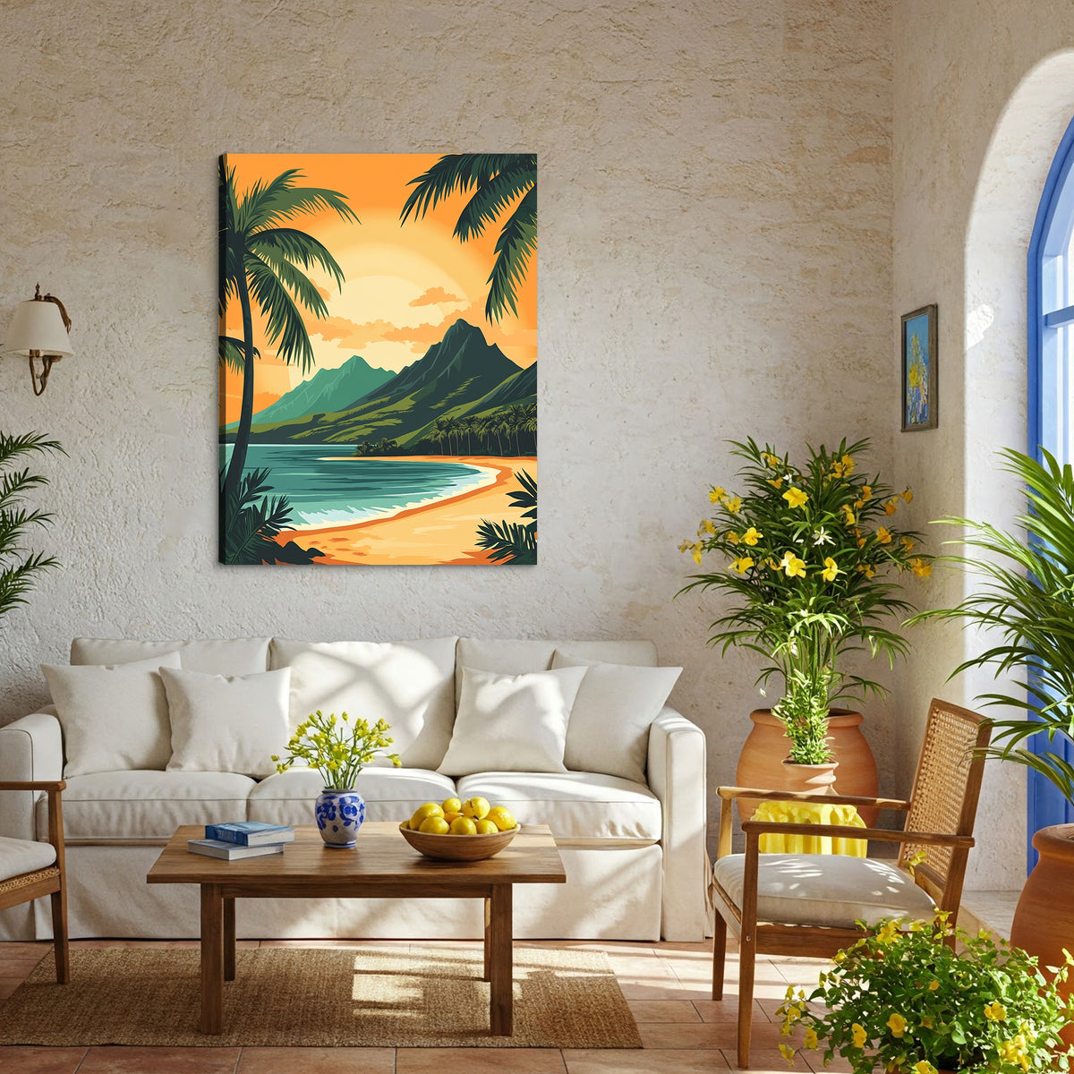 Hawaiian Sunset Modern Wall Artwork