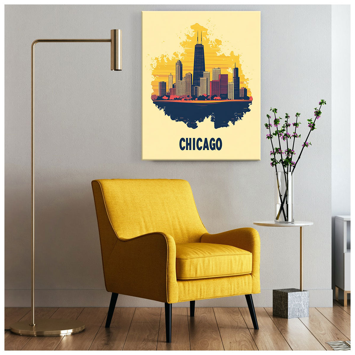 Chicago Skyline Modern Wall Artwork