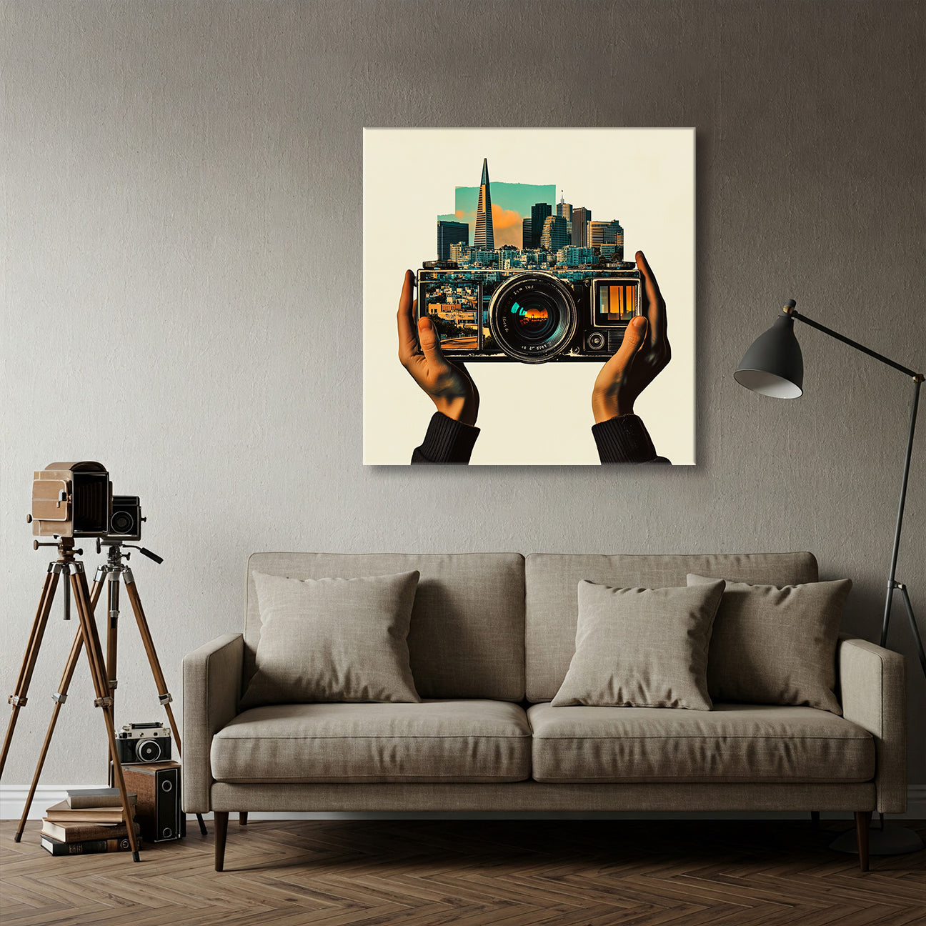 Retro Aesthetic Video Camera Canvas Vintage Wall Art
