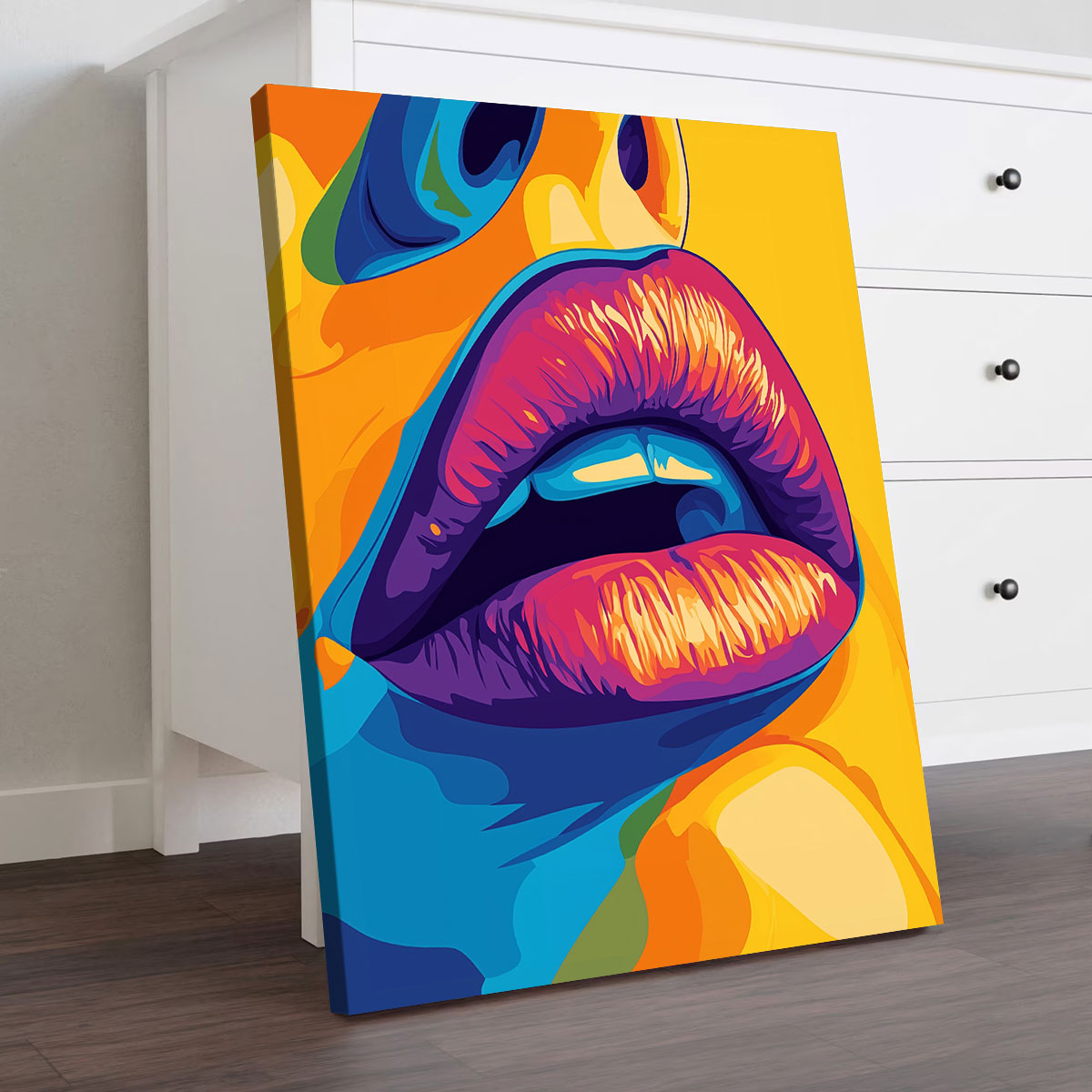 Pop Art Glamorous Lips Wall Art Print