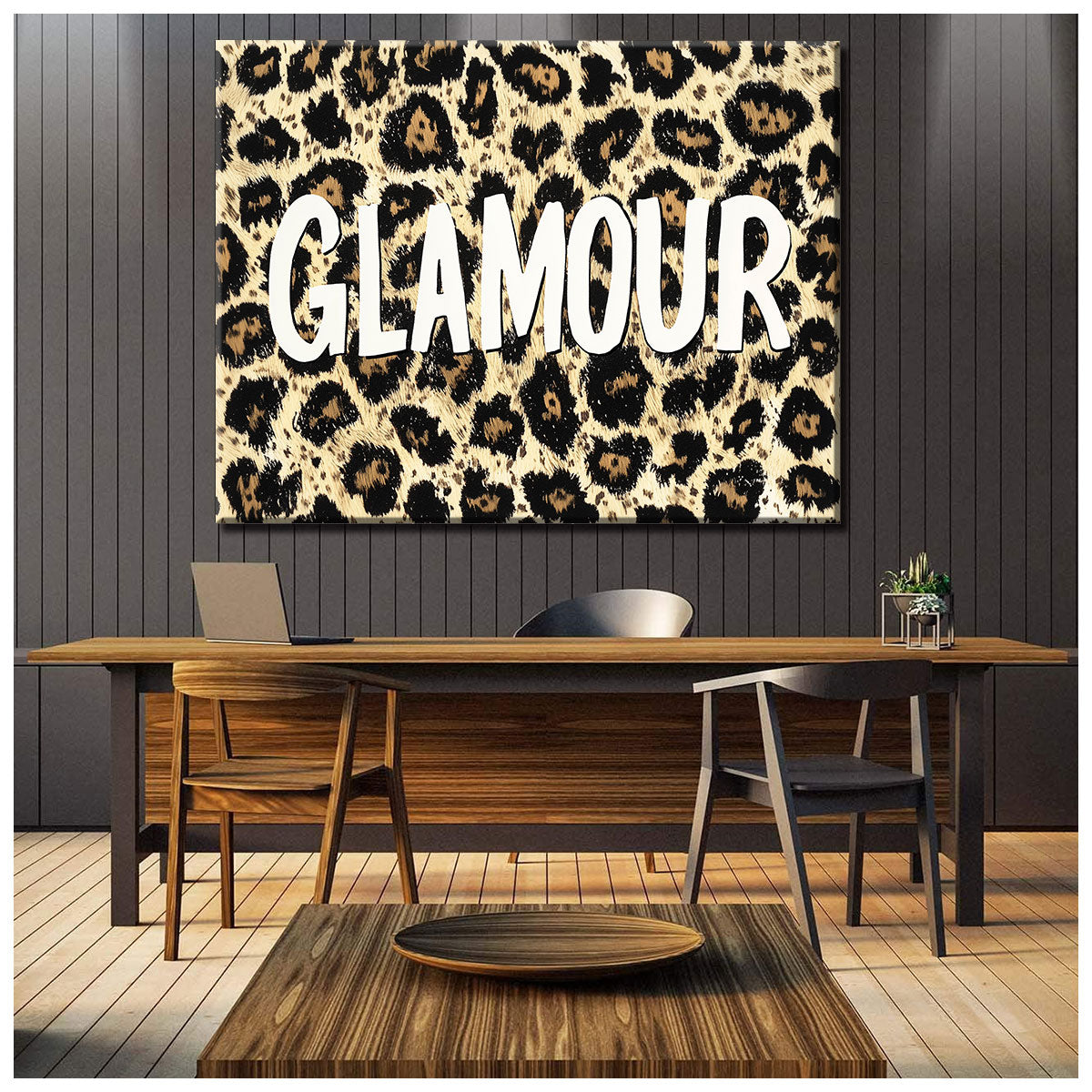GLAMOUR Leopard Modern Wall Artwork