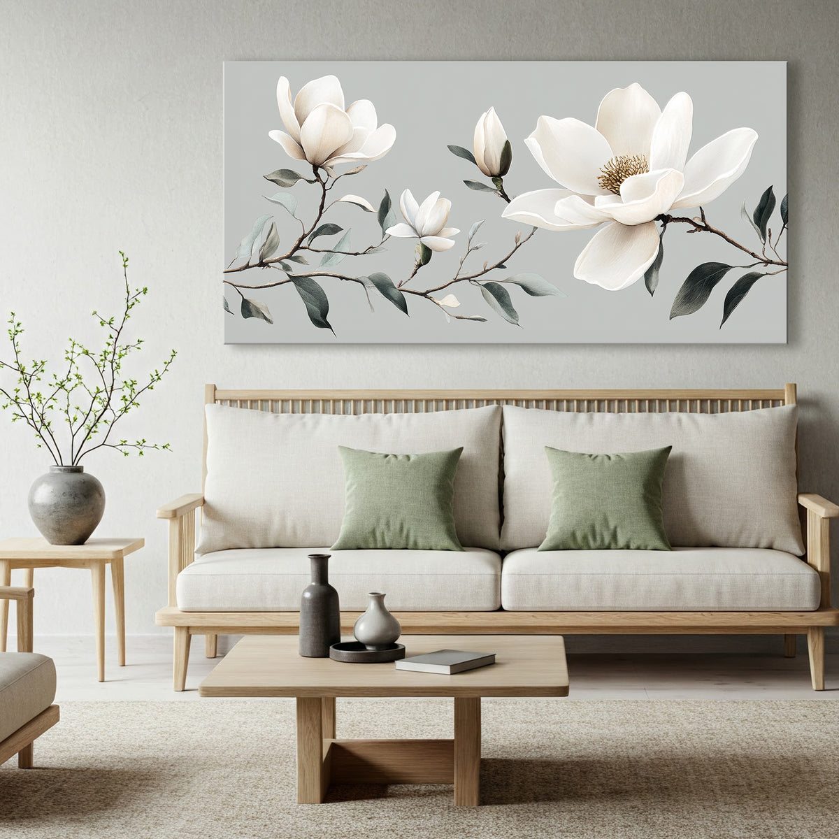 Magnolia Branch Modern Wall Artwork