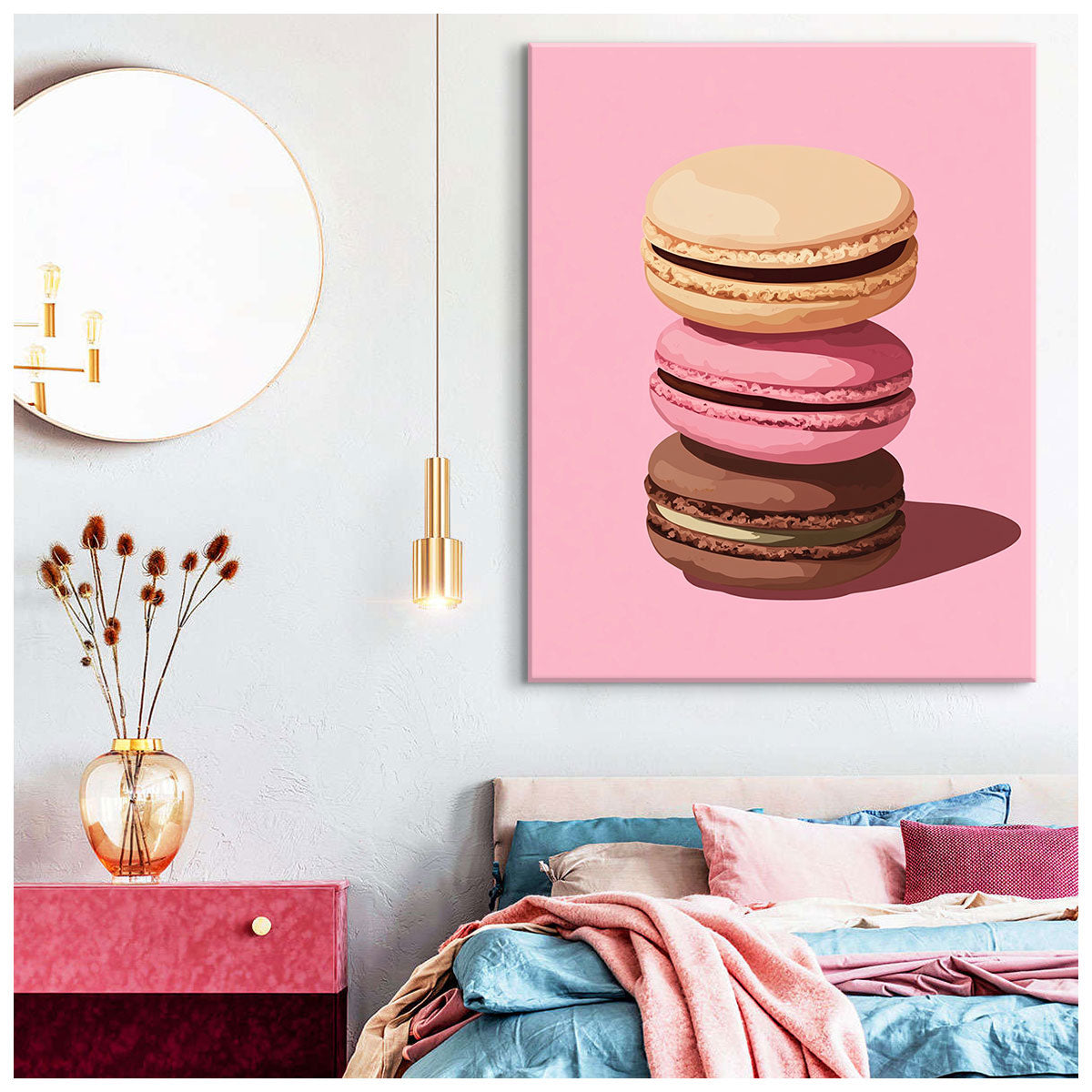 Macaron Stack Modern Wall Artwork