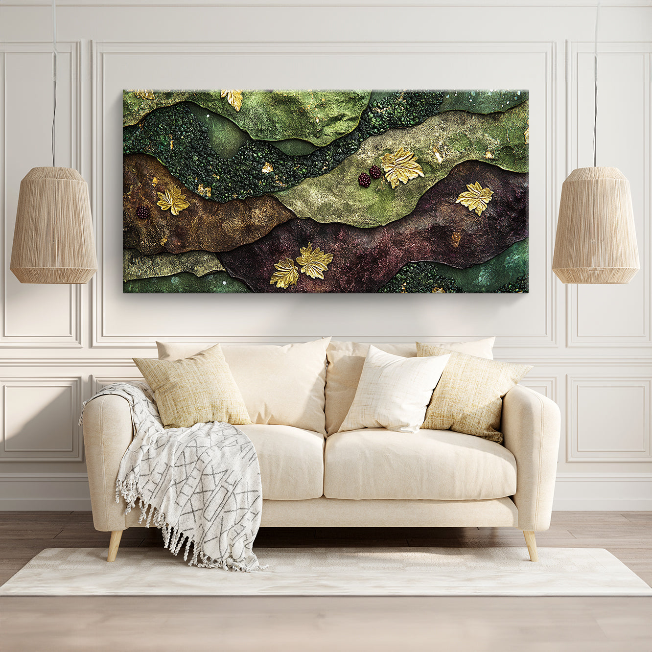 Autumn Landscape Abstract Canvas Wall Art for Living Room