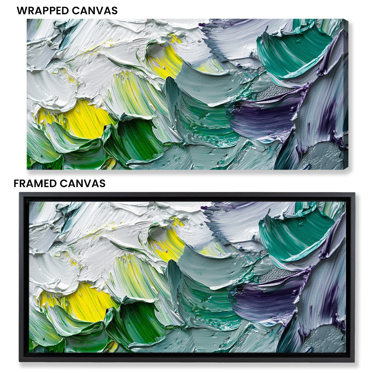 Vibrant Textured Abstract Canvas Wall Art for Living Room