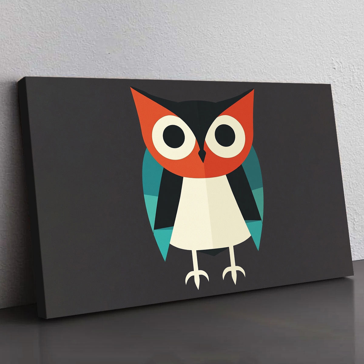 Modern Geometric Art Inspired Owl Canvas Print