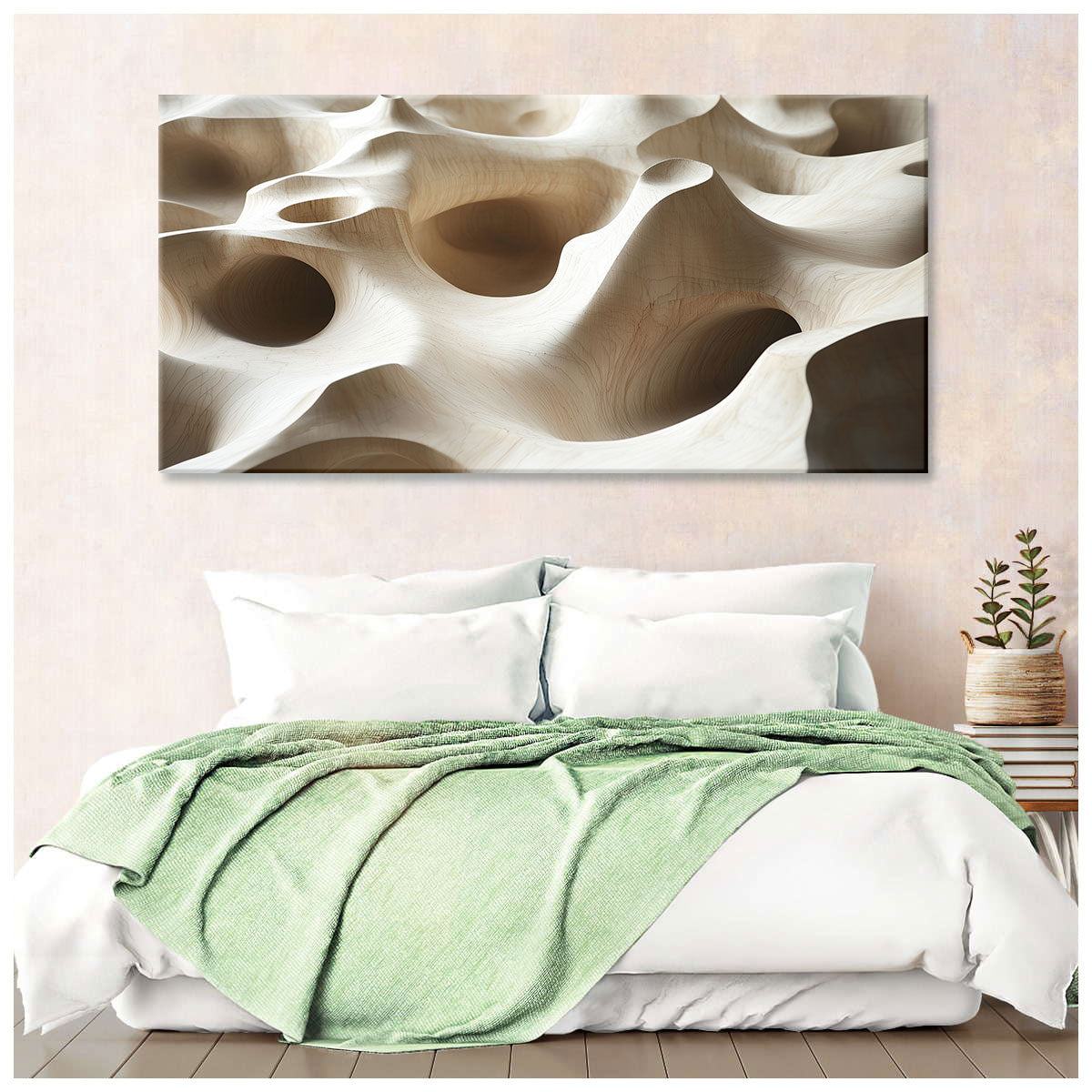 Carved Currents Abstract Canvas Wall Art for Living Room