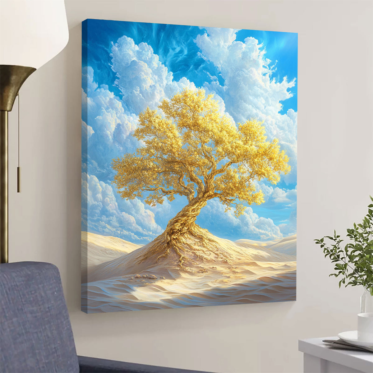 Oasis Of Gold Modern Wall Artwork