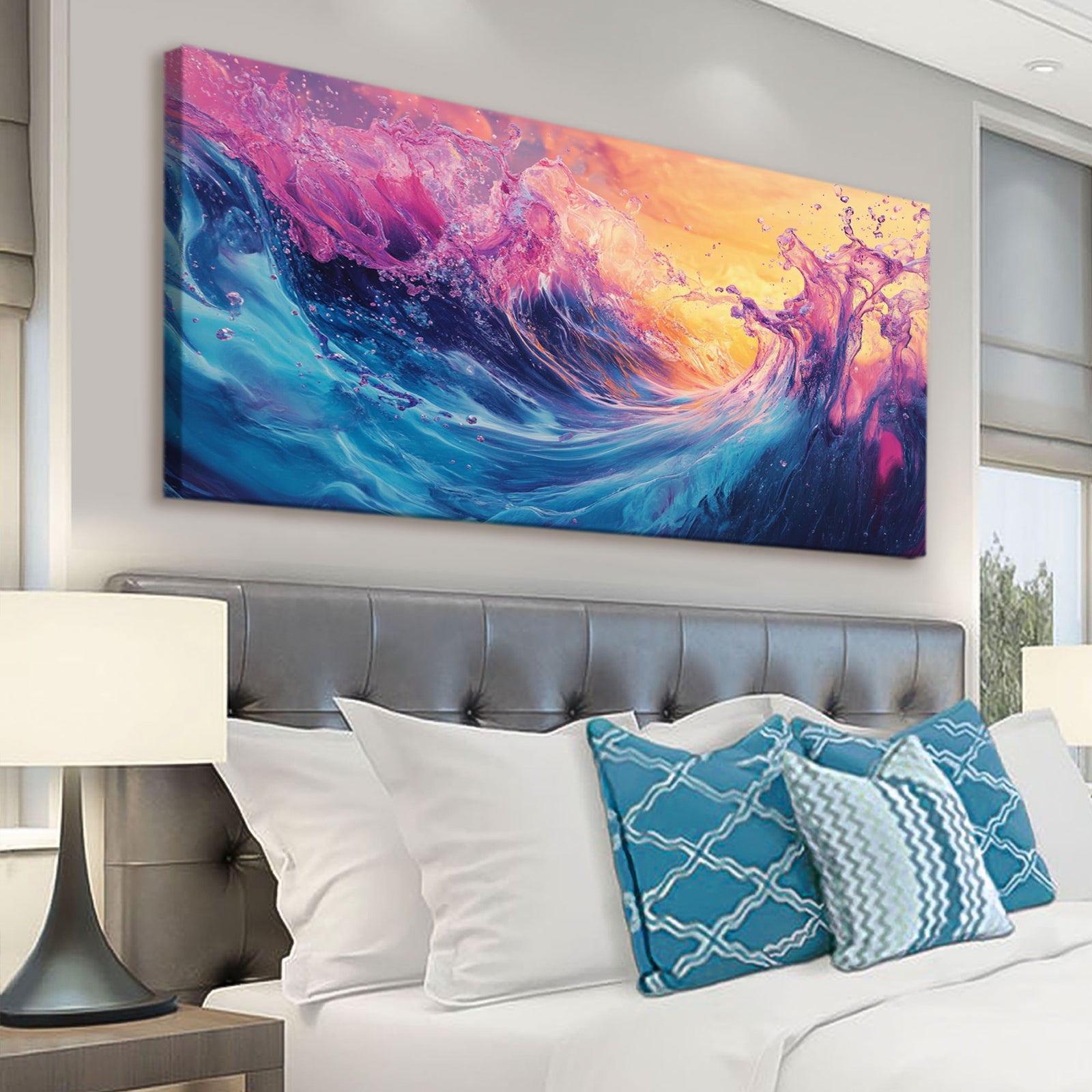 Oceanic Modern Abstract Canvas Wall Art for Living Room