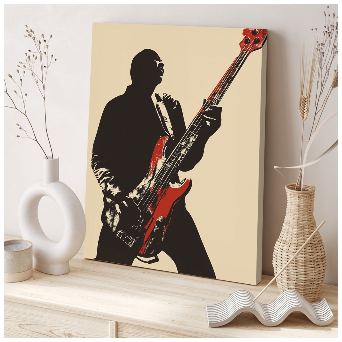 Bass Player Graphic Modern Wall Artwork