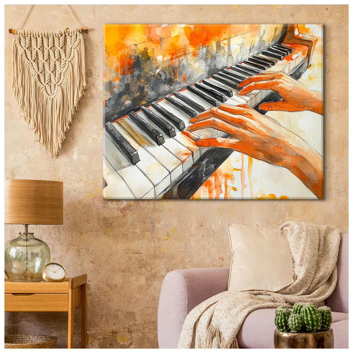 Piano Hand Modern Wall Artwork