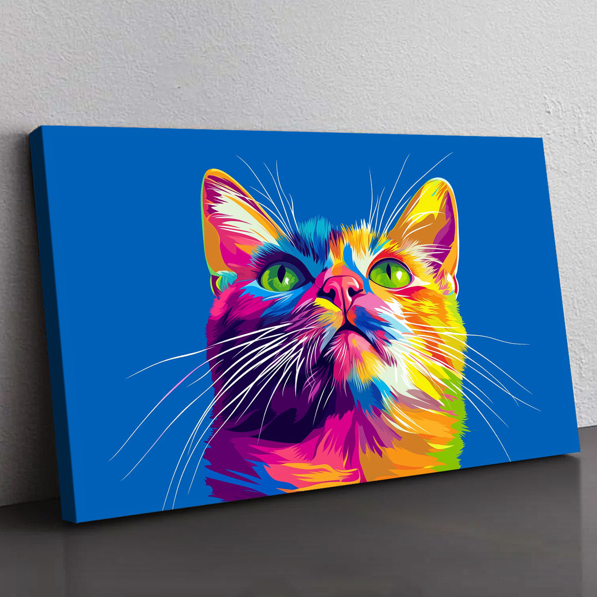 Pop Art Kitty With Green Eyes Wall Art