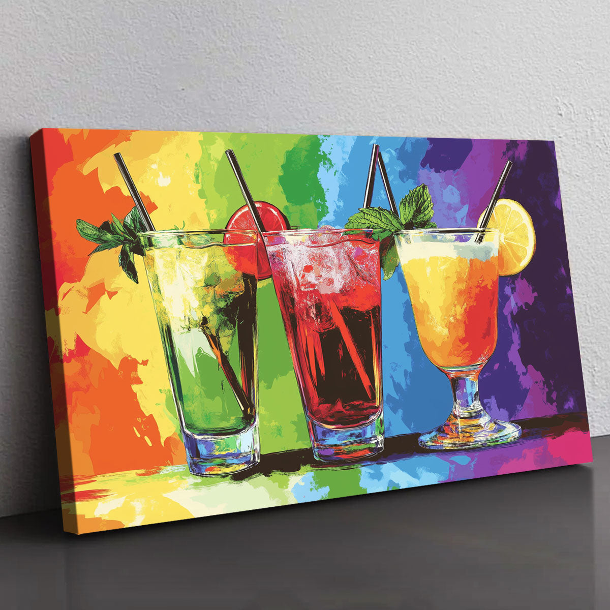 Pop Art Cocktails Party Canvas Print