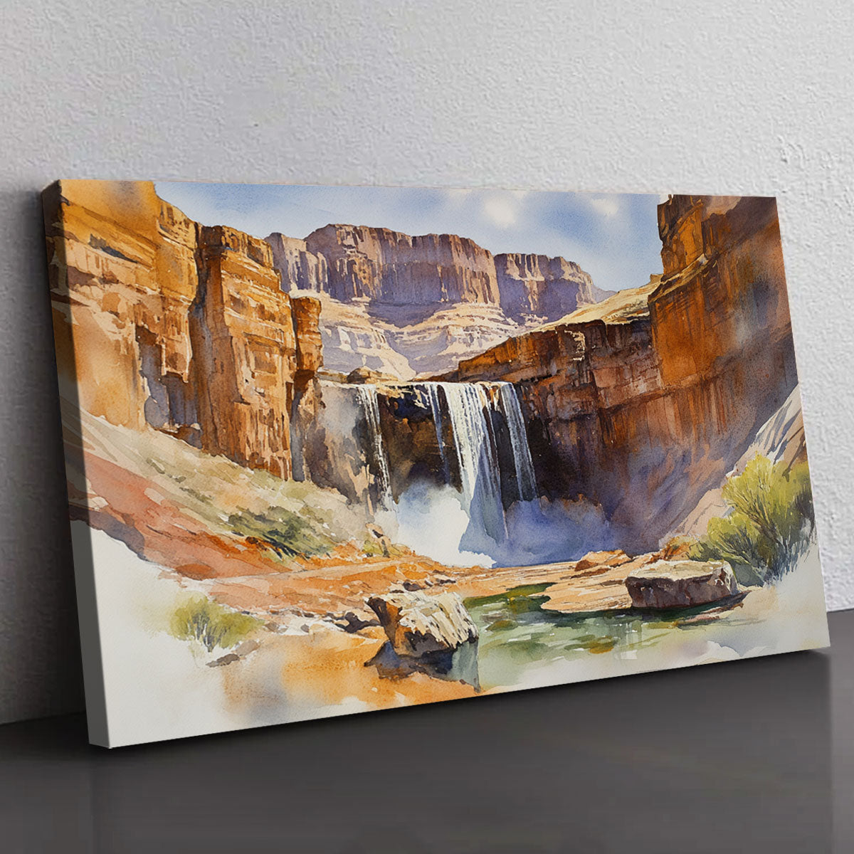 Grand Canyon Waterfall Arizona Art Canvas