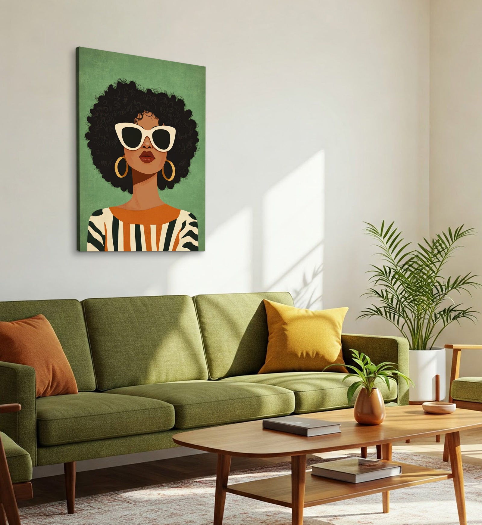 Groovy Girl Confidence Modern Wall Artwork
