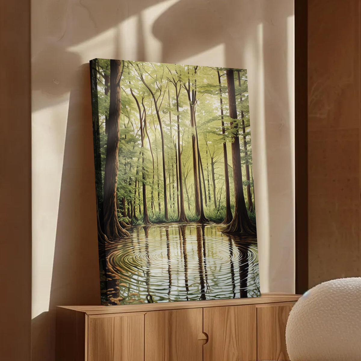 Tranquil Reflections Landscape Abstract Canvas Wall Art