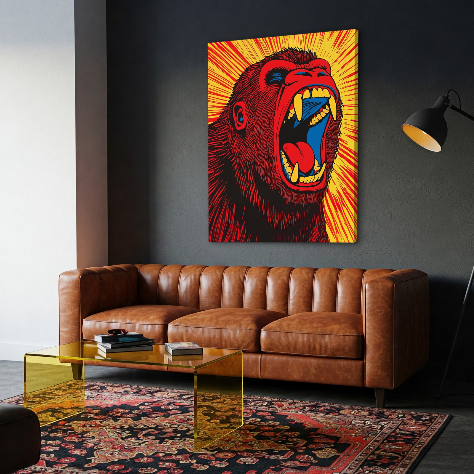 Vibrant Gorilla Modern Wall Artwork