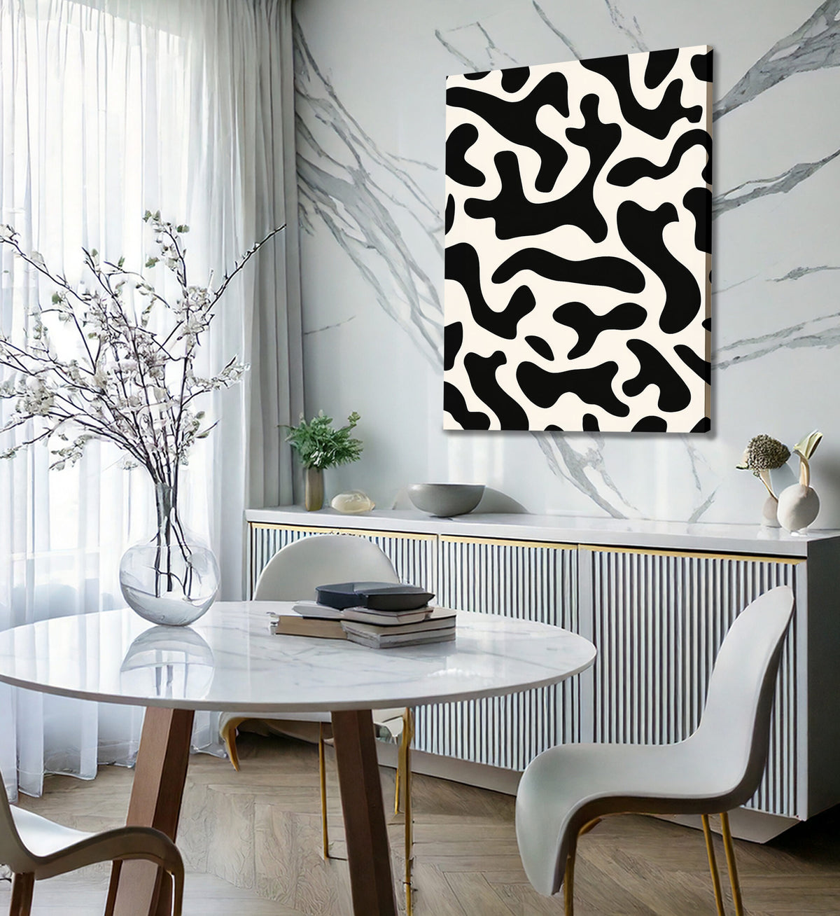 Serenity Vertical Canvas Abstract Wall Art