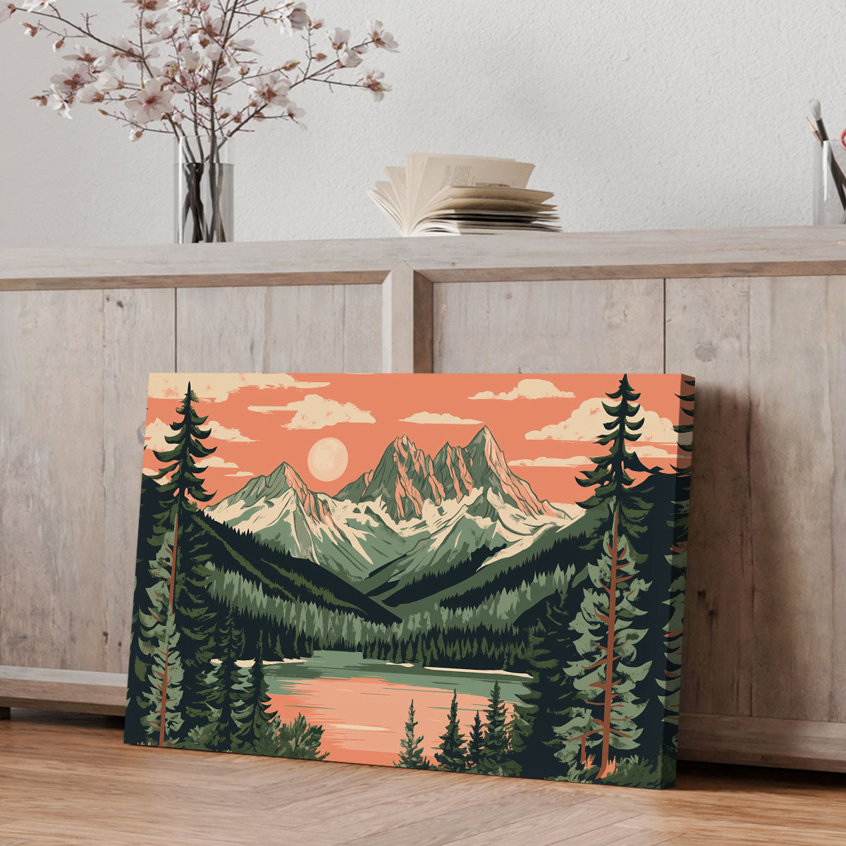 Canvas Mountain Wall Art Peak Nature Artwork