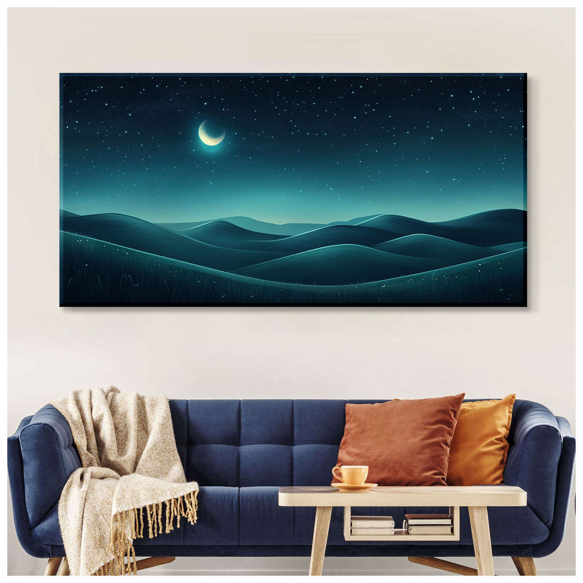 Dreamy Moon Boho Wall Decor Canvas