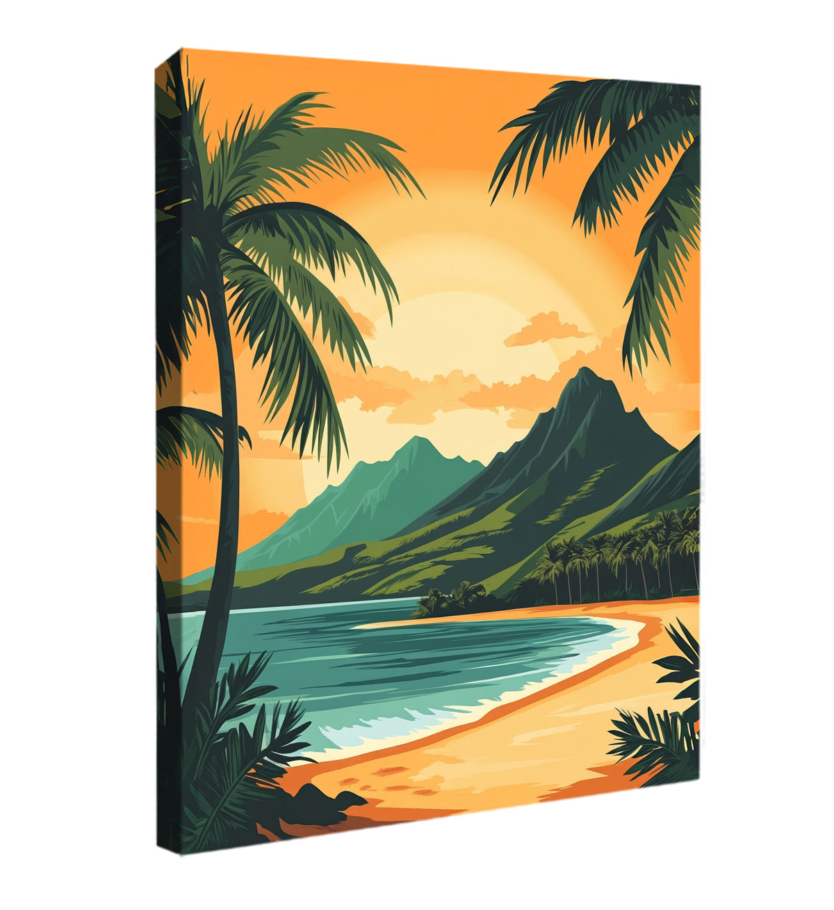 Hawaiian Sunset Modern Wall Artwork