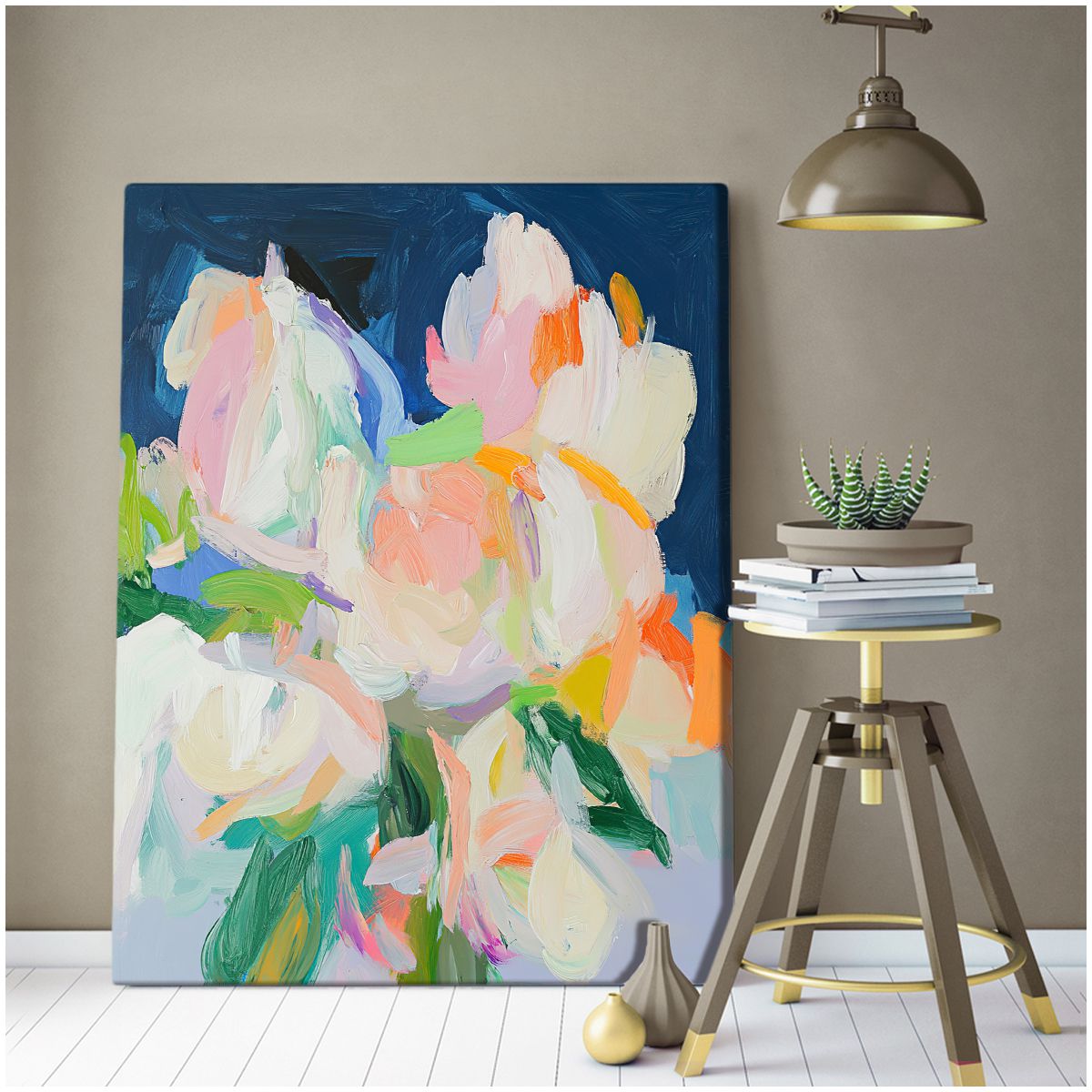 Floral Essence Abstract Floral Canvas Print for Living Room