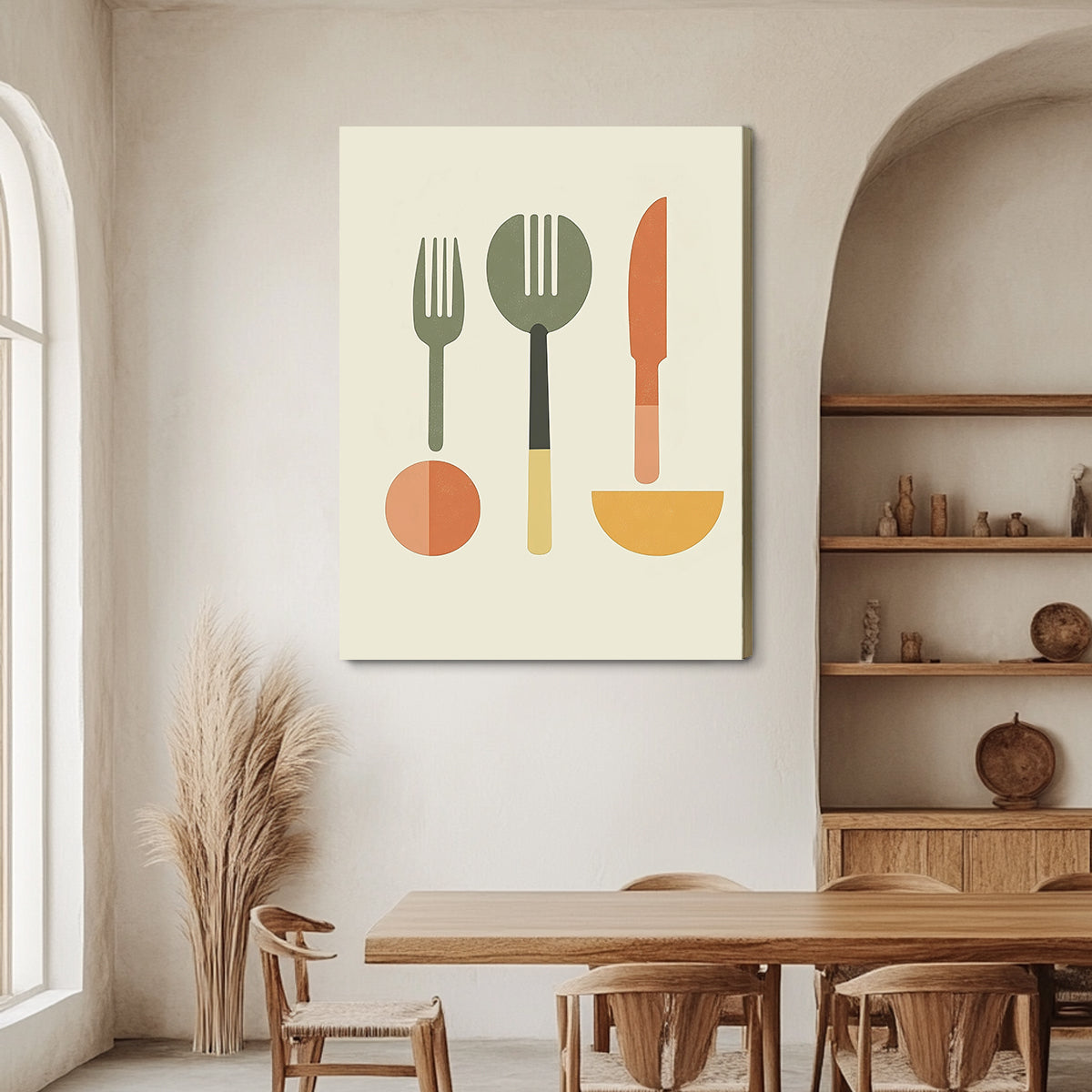 Minimalist Kitchen Essentials Canvas Wall Art