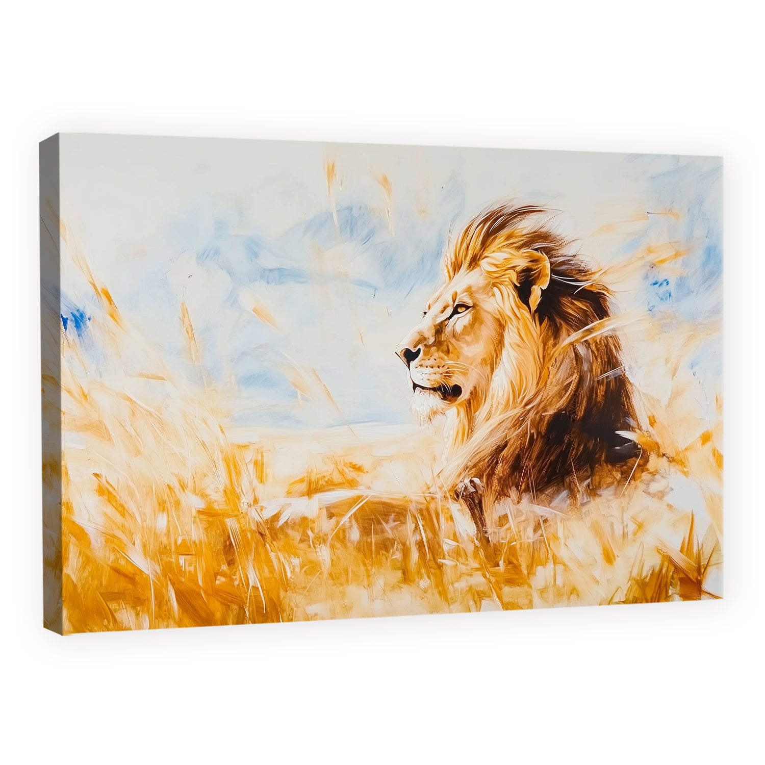 Majestic Lion Fine Art Oil Painting on Canvas