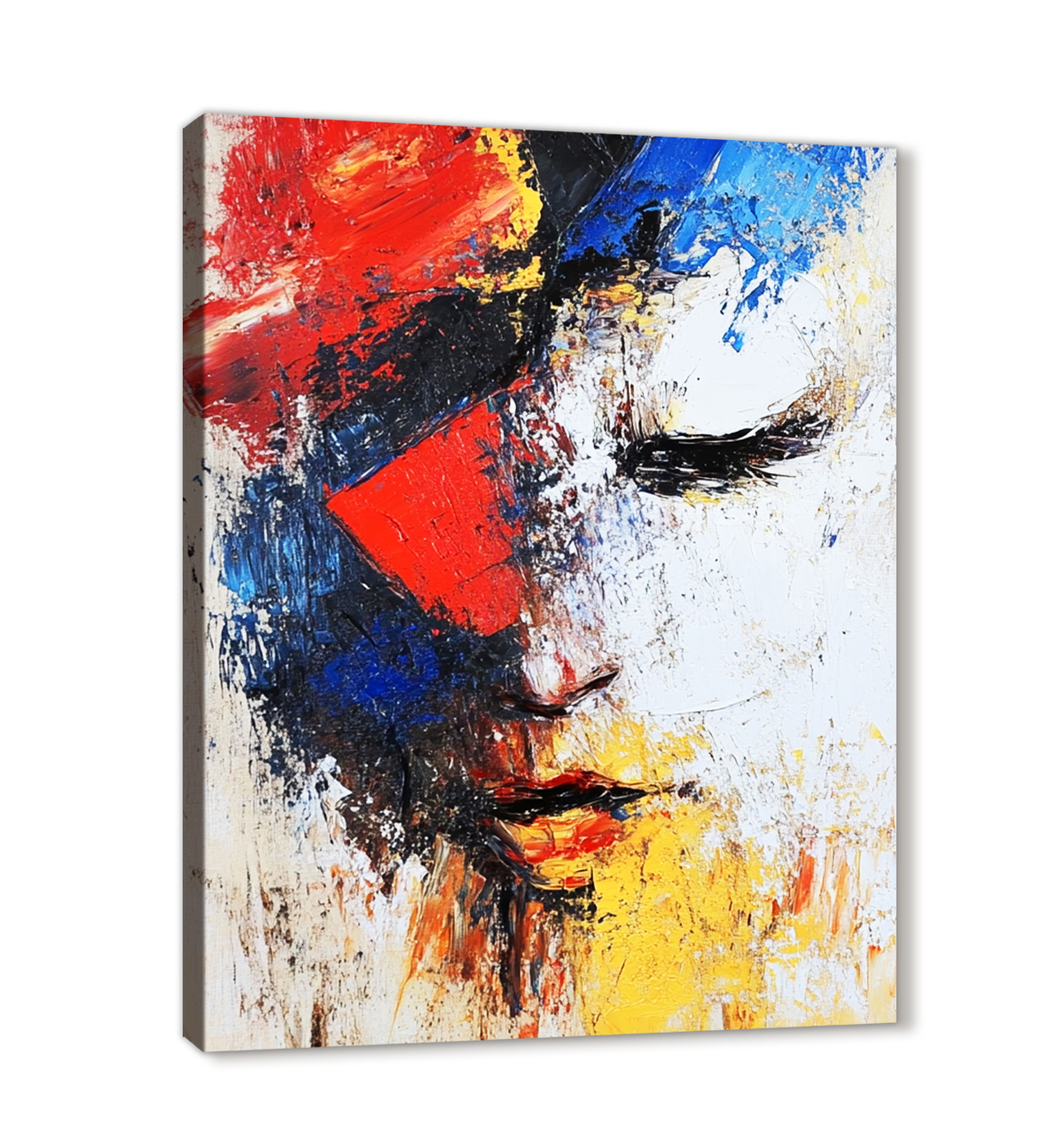 Dreaming Colors Abstract Portraiture Canvas Wall Art for Living Room