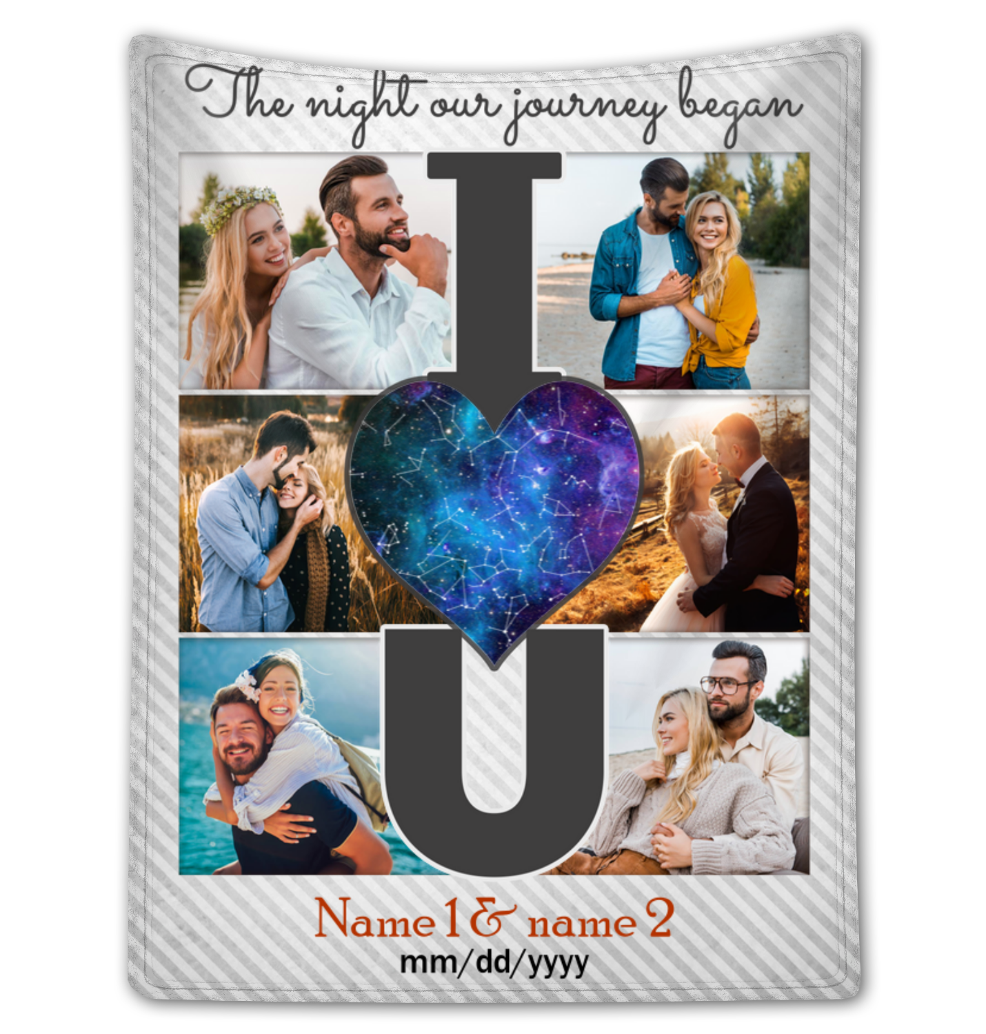 Meaningful Gift For Anniversary Couple Custom Photos Blanket For Her Or Him