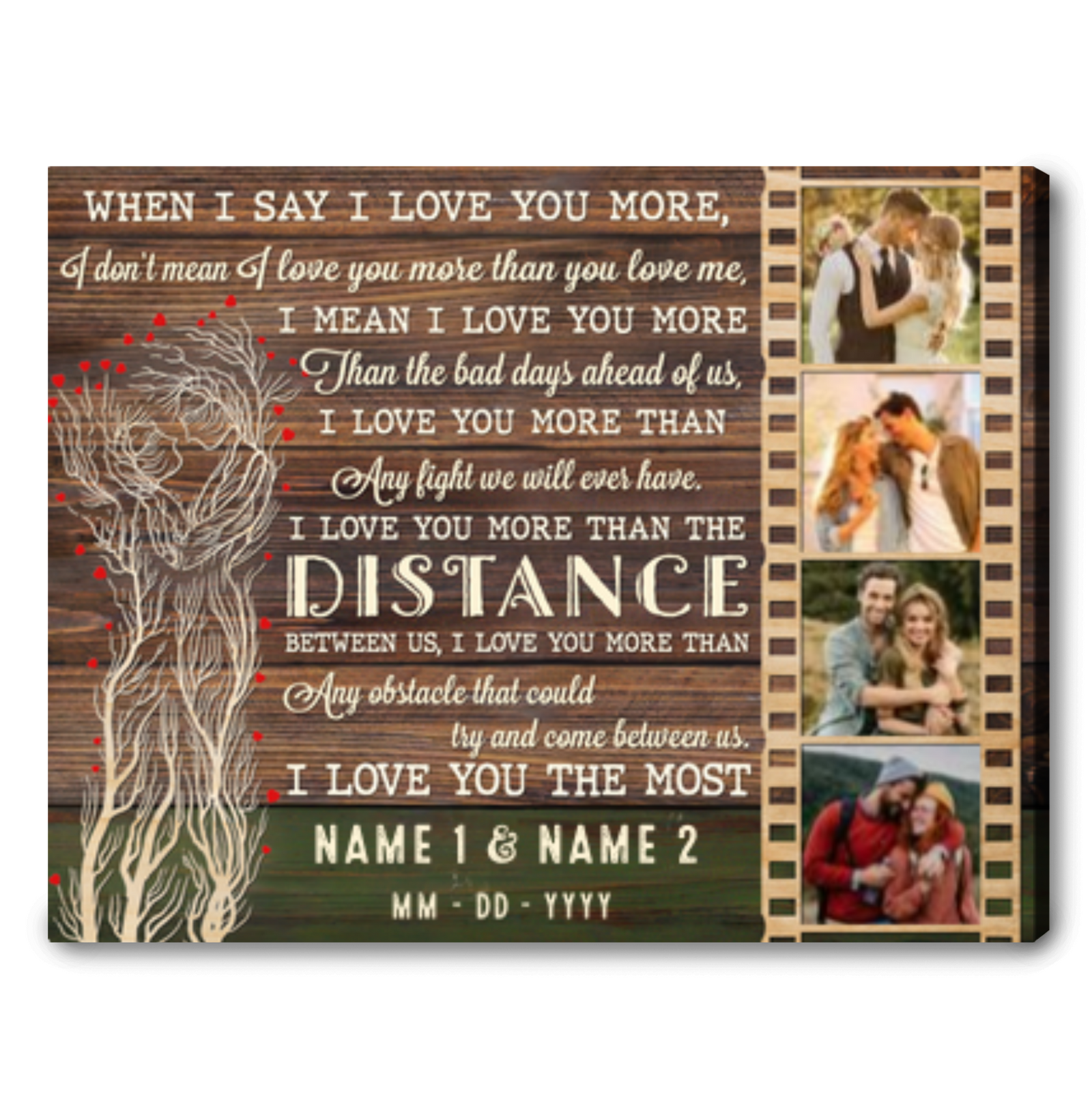 Thoughtful Gift For Her Personalized Anniversary Gifts For Couples Print Canvas
