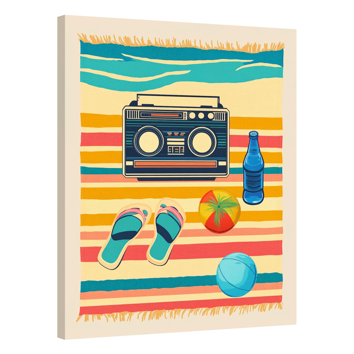Retro Sunny Beach Vibes Vintage Artwork