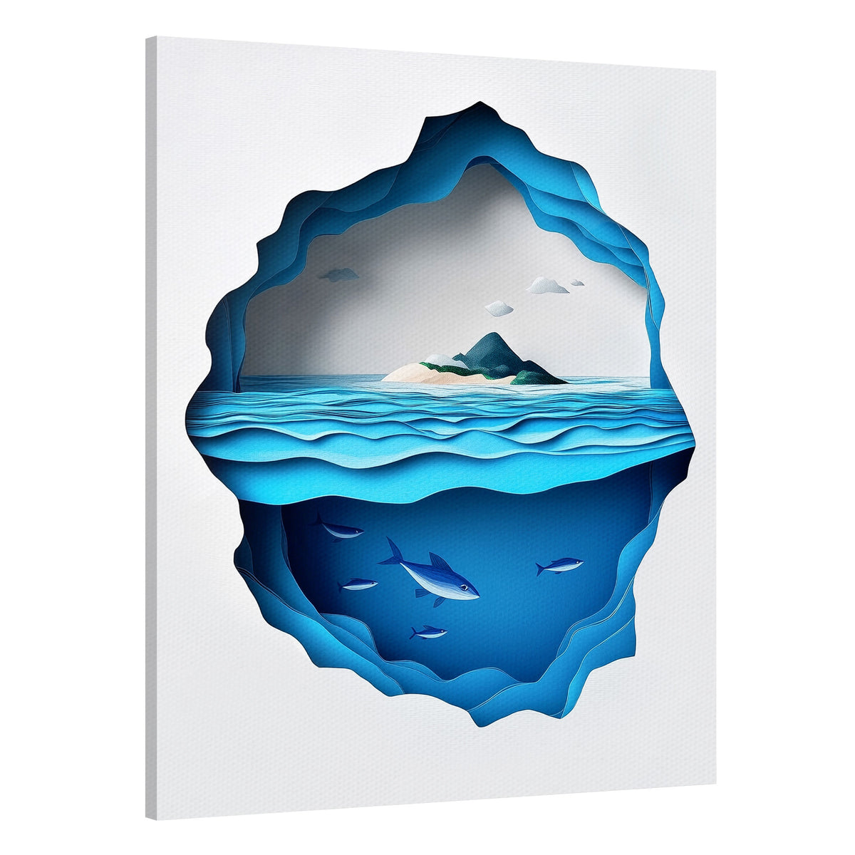Hidden Ocean Layers Abstract Artwork