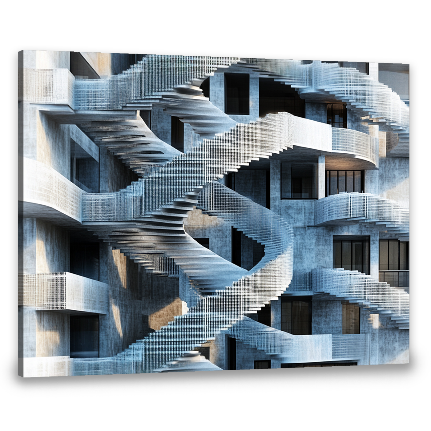 Spiral Dynamics Contemporary Abstract Canvas Wall Art