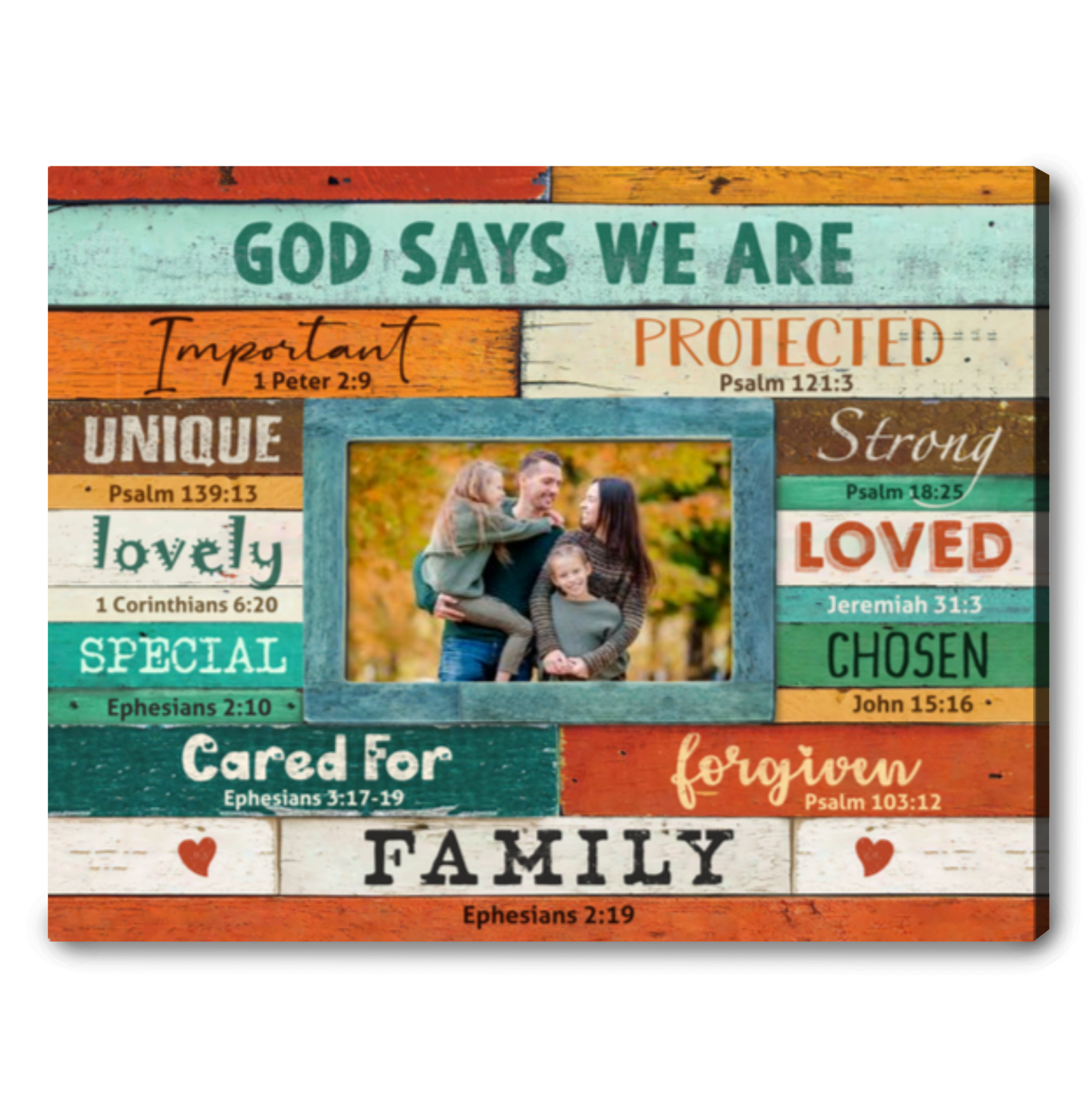 Family Wall Decor Christian Wall Art God Say We Are Canvas Print